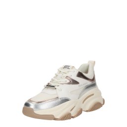 STEVE MADDEN Sneaker low 'PROGRESSIVE' bronz / argintiu / alb natural