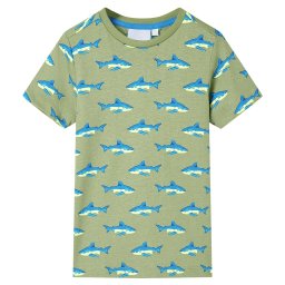 Tricou pentru copii, kaki deschis, 128 GartenMobel Dekor