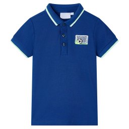 Tricou polo pentru copii, albastru închis, 140 GartenMobel Dekor