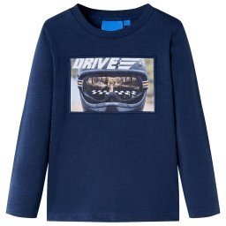 Tricou cu maneci lungi pentru copii, bleumarin, 116 GartenMobel Dekor
