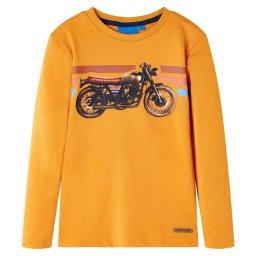 Tricou pentru copii cu maneci lungi, ocru, 92 GartenMobel Dekor