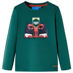 Tricou de copii cu maneci lungi, verde, 116 GartenMobel Dekor