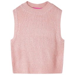 Vesta pulover pentru copii tricotata, roz deschis, 128 GartenMobel Dekor