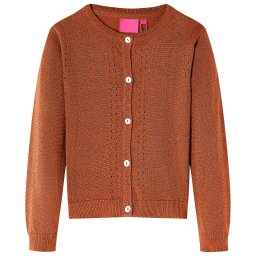 Cardigan tricotat pentru copii, coniac, 140 GartenMobel Dekor