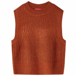 Vesta pulover pentru copii tricotata, coniac, 116 GartenMobel Dekor