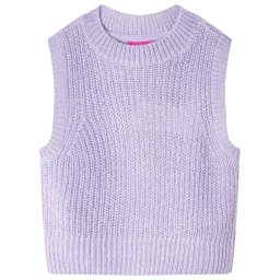 Vesta pulover pentru copii tricotata, liliac deschis, 104 GartenMobel Dekor