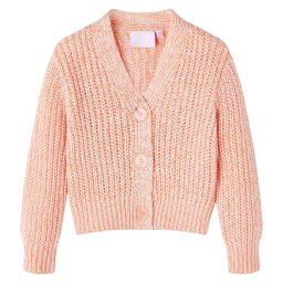 Cardigan copii tricotat roz combinat 104 GartenMobel Dekor