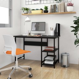 Birou de calculator, negru, 105x55x72 cm, MDF si metal GartenMobel Dekor