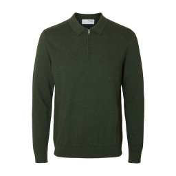 SELECTED Pulover 'SLHBERG' verde pin