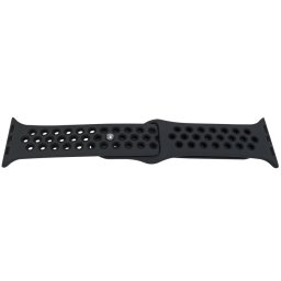 Curea Cauciuc Perforat pentru Apple Watch Gri Negru 42mm