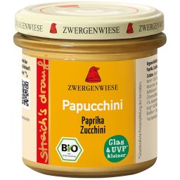 Crema tartinabila vegetala Papucchini cu ardei si zucchini bio 135g