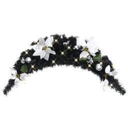 Arcada de Craciun cu lumini LED, negru, 90 cm, PVC GartenMobel Dekor
