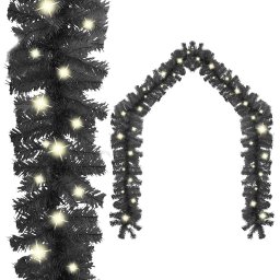 Ghirlanda de Craciun cu lumini LED, negru, 10 m GartenMobel Dekor