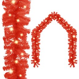 Ghirlanda de Craciun cu lumini LED, rosu, 20 m GartenMobel Dekor