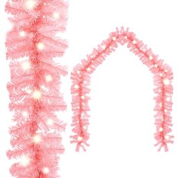 Ghirlanda de Craciun cu lumini LED, roz, 20 m GartenMobel Dekor