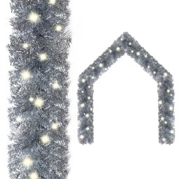 Ghirlanda de Craciun cu lumini LED, argintiu, 10 m GartenMobel Dekor