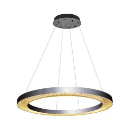 Lustră LED suspendată pe cablu JESI, 90 W, 230 V, 3000 K, diam. 100 cm, argintie