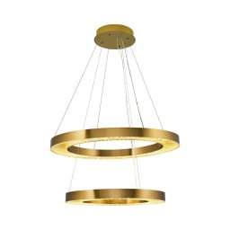 Lustră LED JESI, suspendată pe cablu, 140 W, 230 V, 3000 K, Ø 100 cm, finisaj bronz