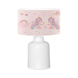 Lampă de masă pentru copii CANDY 1xE27/40W/230V roz/alb