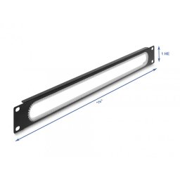 Panou 19" 1U cu protectie la margine Negru, Delock 67275