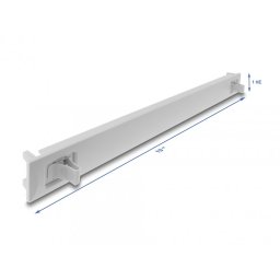 Panou masca 19" 1U cu fixare Gri, Delock 67274