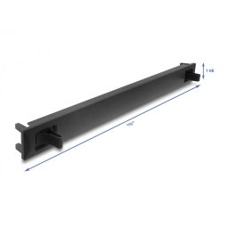 Panou masca 19" 1U cu fixare Negru, Delock 67208