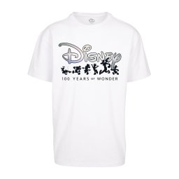 MT Upscale Tricou 'Disney 100 Years of Wonder' negru / alb