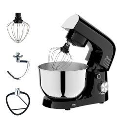 Robot de bucatarie STARCREST SKM-1015BK, 1500 W, Bol 4.5 L Inox, 5 Accesorii, 10 Viteze + Pulse, Negru