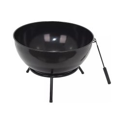 Focar portabil pentru lemne 57x30 cm, negru