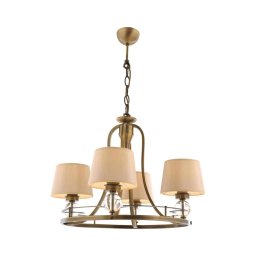 Candelabru NARA cu lanț, 4xE27/40W/230V, alamă