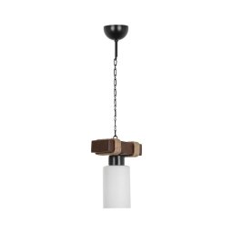 Lustră JASMIN pe lanț, 1 x E27, 40 W, 230 V, maro/alb
