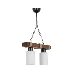 Candelabru pe lanț JASMIN 2xE27/40W/230V maro/alb