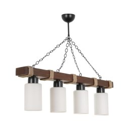 Candelabru cu lanț JASMIN 4xE27/40W/230V maro/alb