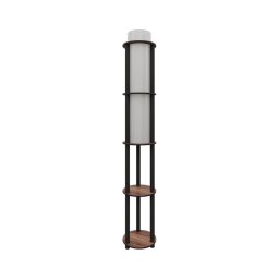 Lampadar cu polițe NOTO, 1xE27/40W/230V, maro/negru