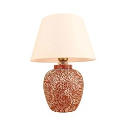 Lampă de masă RAMZES 1xE27/40W/230V crem/roșie