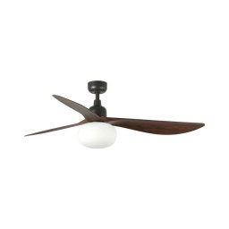 FARO 34362WT-11L - Ventilator de tavan OUTWOOD L 1xE27/15W maro/negru Ø150 cm WT IP44+telecomandă