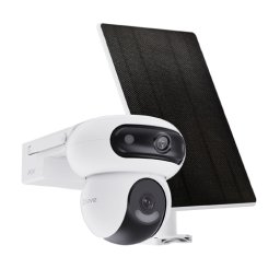 Camera IP PT Dual-Lens 4MP + panou solar 8W, Wi-Fi6, Baterie 10.400 mAh, Audio, IR 35M - EZVIZ CS-HB90/SP(2x4MP)