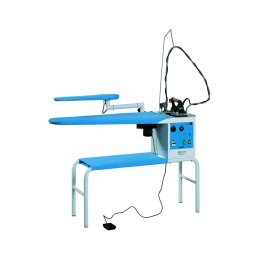 Masa de Calcat Semi Industriala Battistella Italia Vulcano cu Fier de Calcat si Generator de Abur Alb/Albastru
