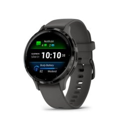 Smartwatch Venu 3S Slate stainless steel bezel with pebble grey case and silicone band