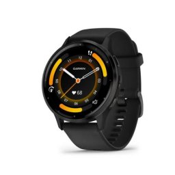 Smartwatch Venu 3 Slate stainless steel bezel with black case and silicone band