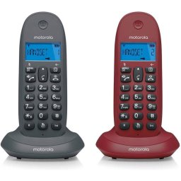 Telefon Set Duo - telefon fara fir Motorola C1002LB+ Grey Wine