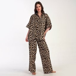 Pijama Damă Compleu Vienetta 'Wild Experiences' Confort Absolut & Bumbac 100%