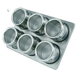 Set condimente , 6 recipiente cu suport magnetic , Grunberg GR329