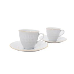 Serviciu cafea portelan 6 persoane 100 ml, Minerva - MNSCF-12