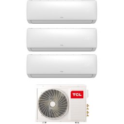 Aer conditionat multisplit TCL FMA-27I3HD9912, unitate exterioara de 27000 BTU, unitati interioare 1x 12000BTU + 2x 9000BTU, Clasa A++, R32, Incalzire, Display Digital, Air flow 3D, 4 way airflow, Eco Mode, Deep clean, I feel, Sleep mode, WiFi