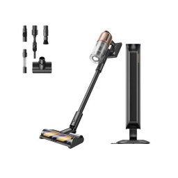 Aspirator vertical fara fir Dreame Z20 Station VZV25A, 26000 Pa, Recipient 0.6 l, Autonomie 90 minute, cu statie de golire, iluminare LED, Bronz/Negru