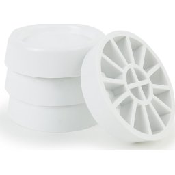 Paduri antivibratie Roller pentru masina de spalat, uscatoare, 6.5 x 4.5 x 1.7 cm, PVC, 4 bucati, alb