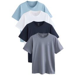 Next Tricou bleumarin / azuriu / gri bazalt / alb