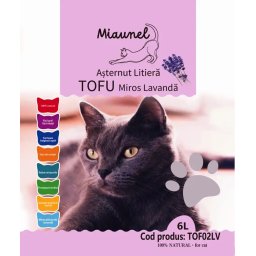 MIAUNEL Tofu pisici miros Lavanda 6 L - MULTIPACK