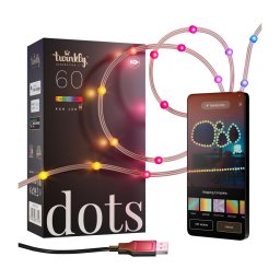Twinkly TWD060STP-T - Ghirlandă LED RGB reglabilă DOTS 60 LED, 7 m, USB, Wi‑Fi